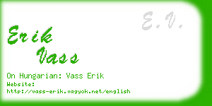 erik vass business card